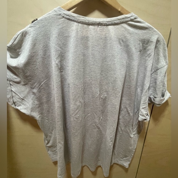 SASS AND BIDE GREY ‘LOVESTRONG’ EMBELLISHMENT TEE SZ S - Picture 6 of 6